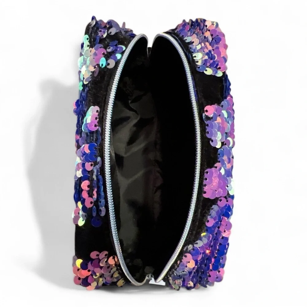 H&M Sequined Compact Makeup Bag / Cosmetics Bag, NEW